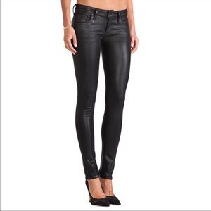 Citizens of Humanity Black Skinny Coated Jeans Size 25